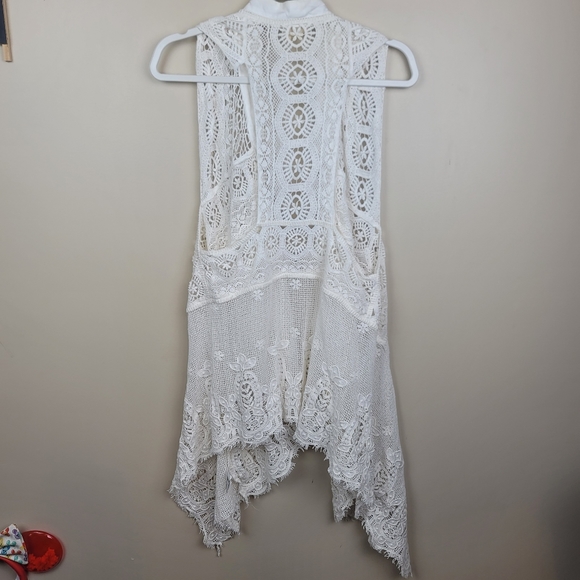FIRM | Anthro | Meadow Rue White/Cream Lace Vest - Picture 7 of 7